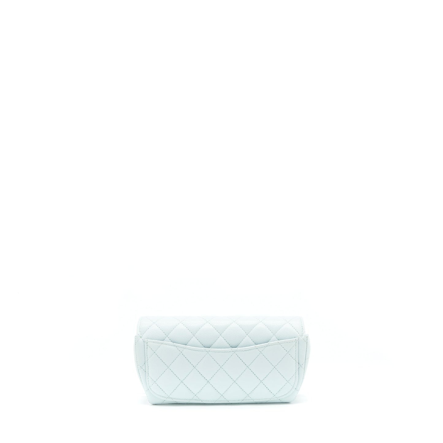 Chanel Glasses Case With Chain Caviar Light Blue