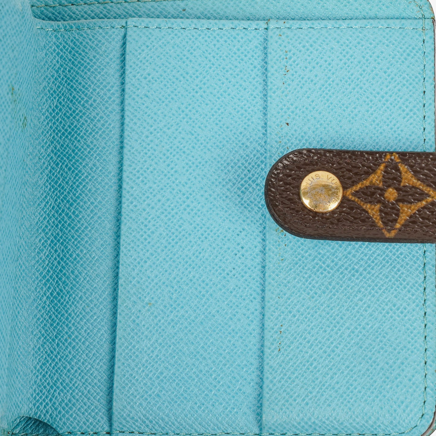 Louis Vuitton Blue Monogram Groom Limited Edition Compact Zippy Wallet
