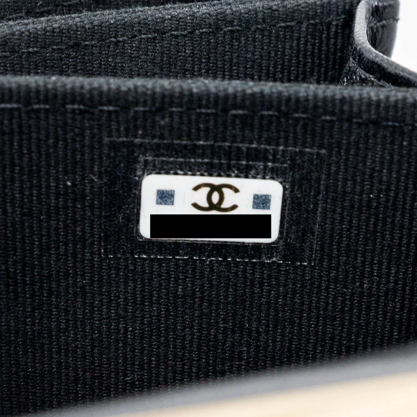 chanel top handle mini flap bag with chain lambskin black L (microchip)