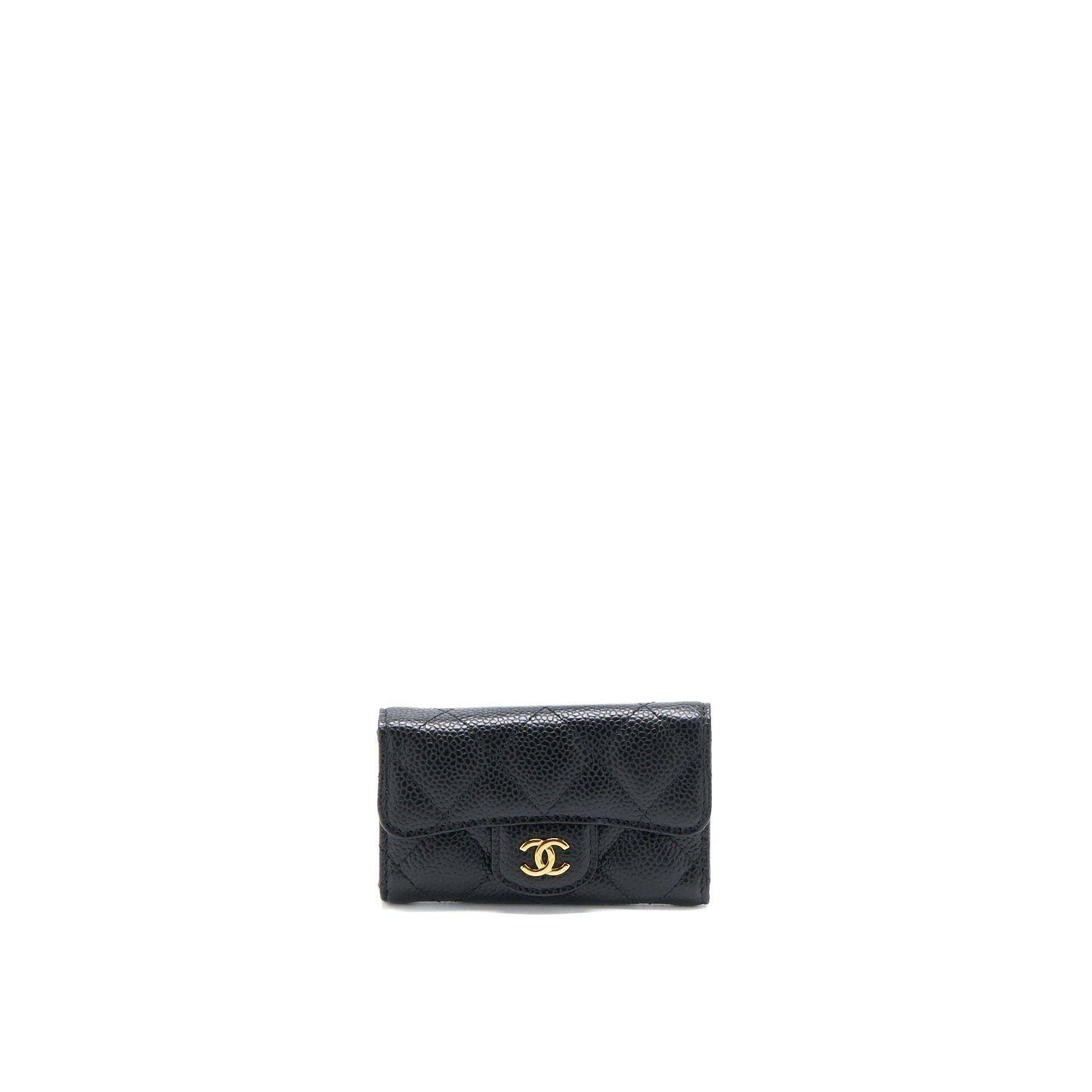 Chanel Flap Key Holder Caviar Black