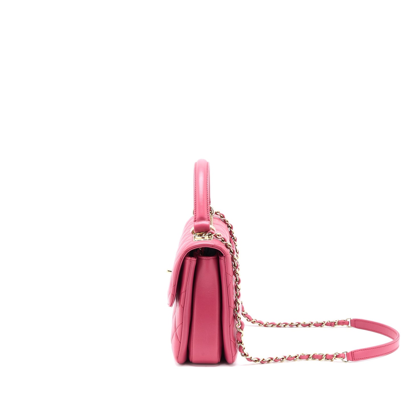 Chanel Top handle Trendy CC Flap Bag Lambskin Pink L