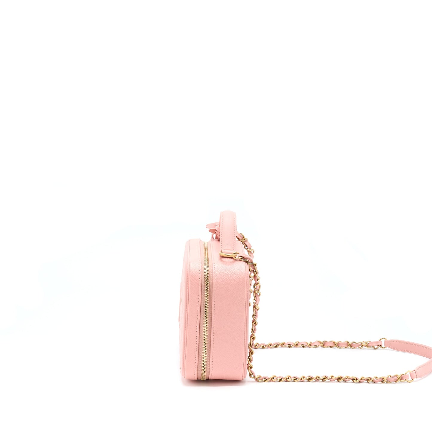Chanel Filigree Vanity Case Caviar Pink