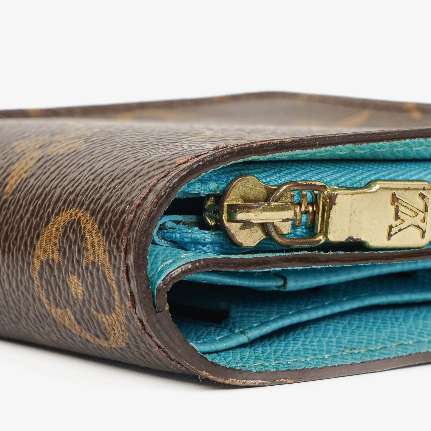 Louis Vuitton Blue Monogram Groom Limited Edition Compact Zippy Wallet