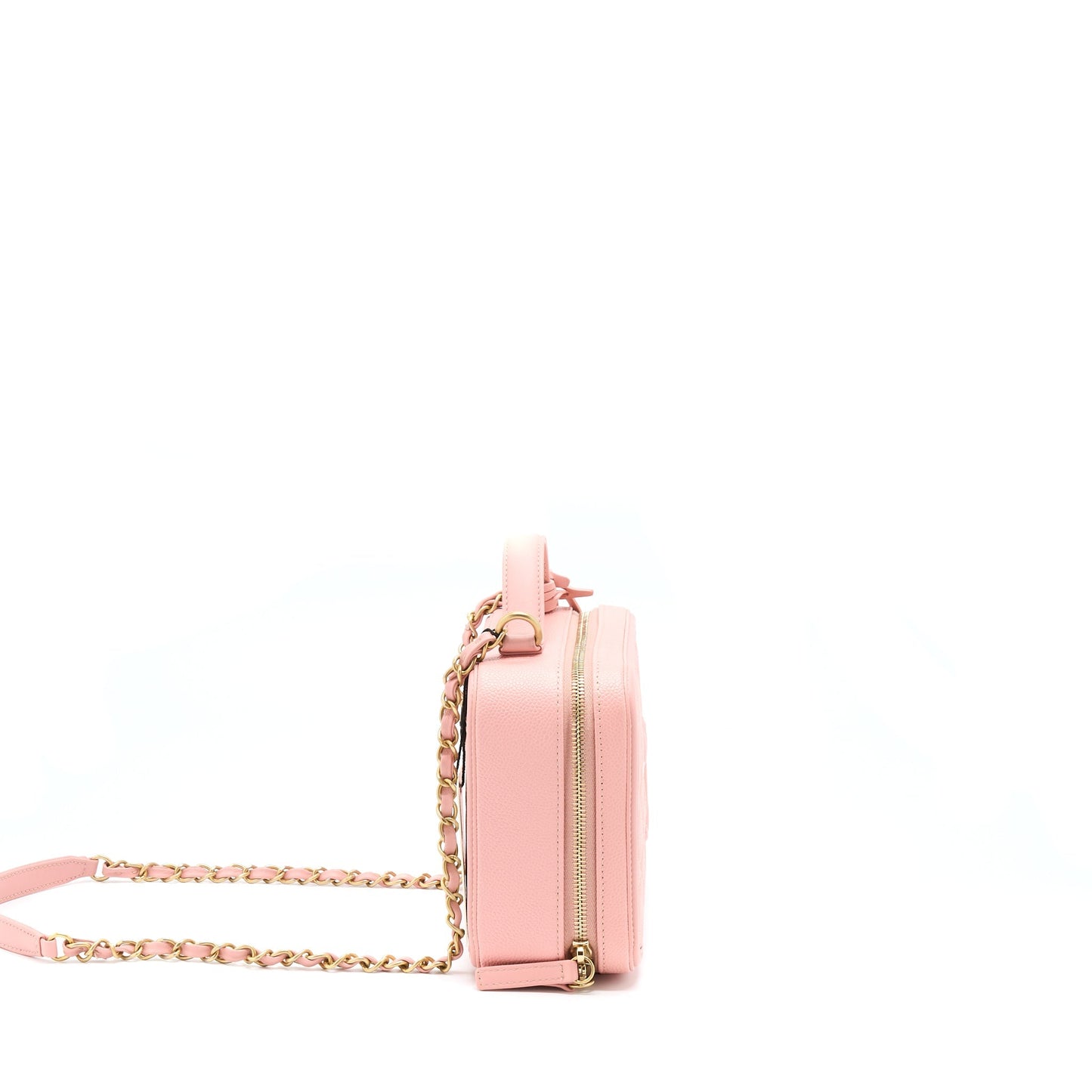 Chanel Filigree Vanity Case Caviar Pink