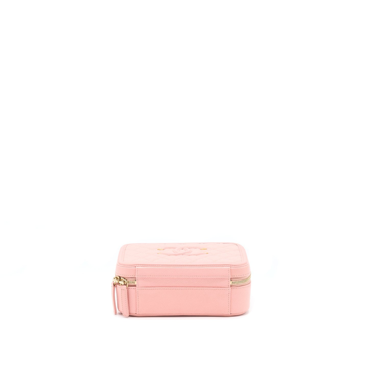Chanel Filigree Vanity Case Caviar Pink