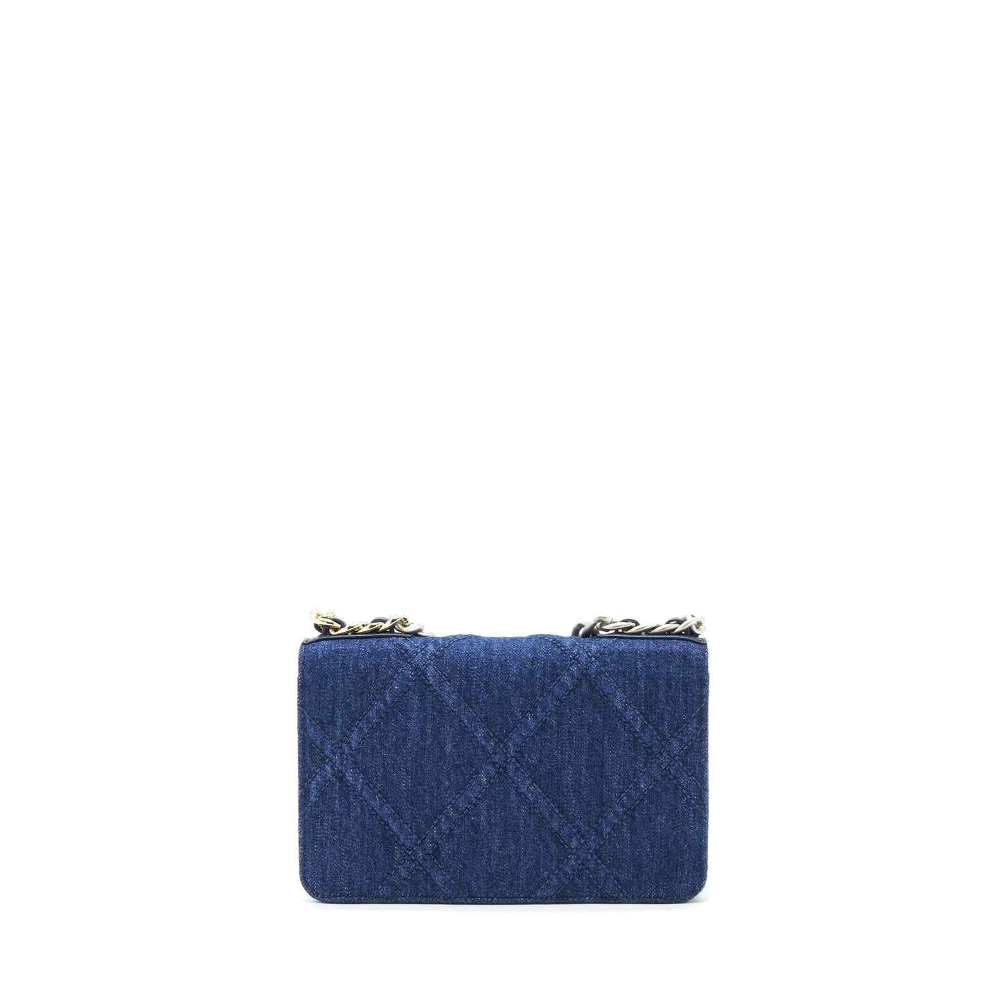 Chanel 22P Denim 19 Wallet On Chain Multicolour Hardware