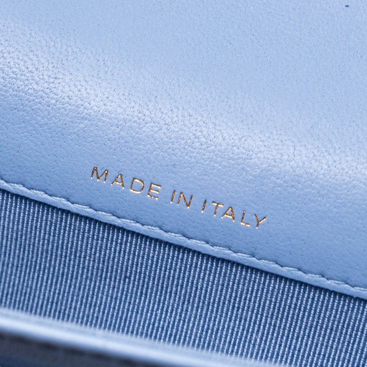 Chanel Classic Flap Card Holder Lambskin Light Blue L