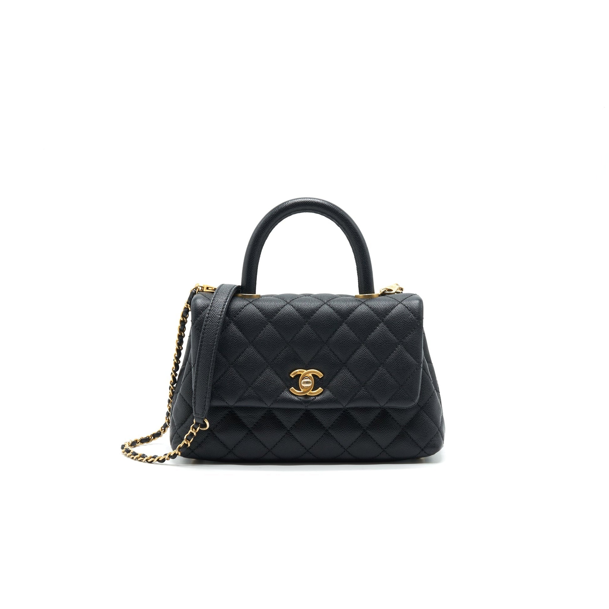 Chanel Caviar Mini Cocohandle Black GHW serial25 Handbag