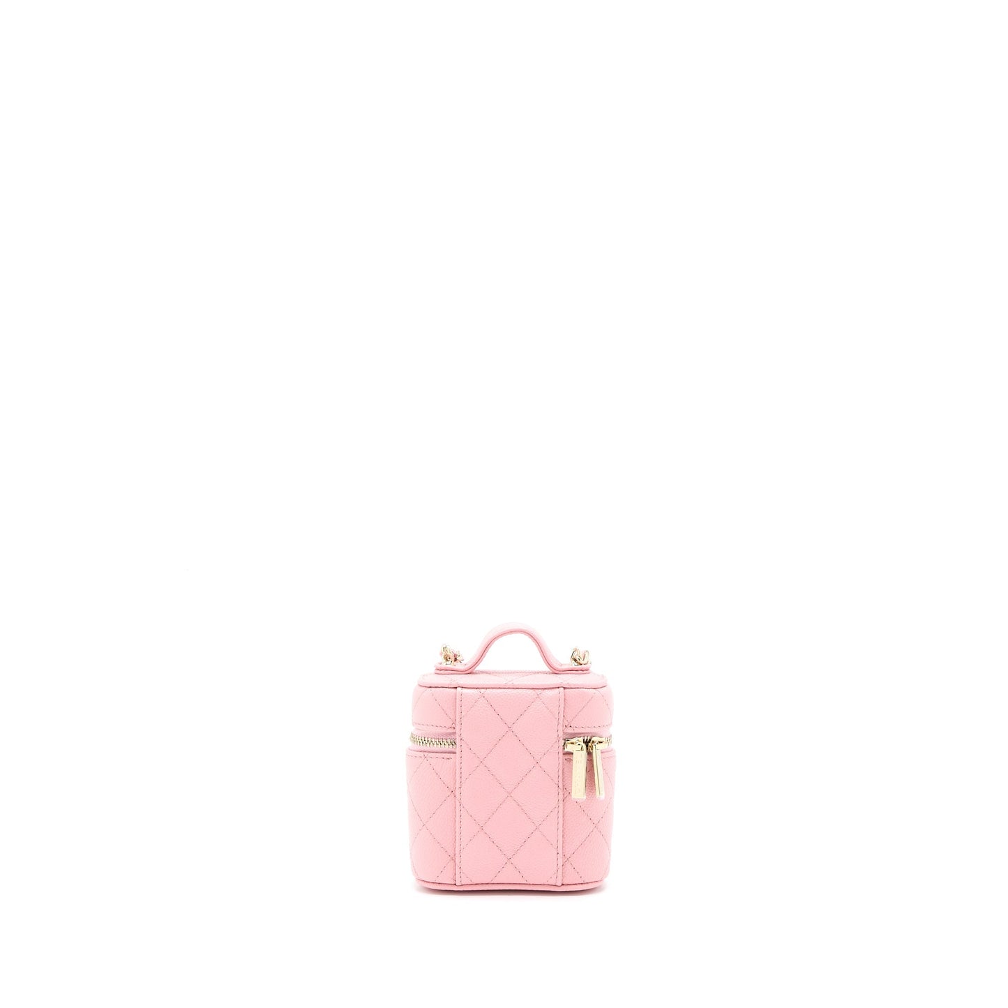 Chanel Mini Top Handle Vanity Case Caviar Pink L