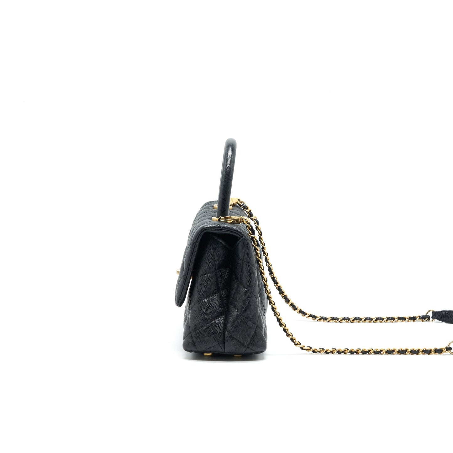 Chanel Caviar Mini Cocohandle Black GHW serial25 Handbag