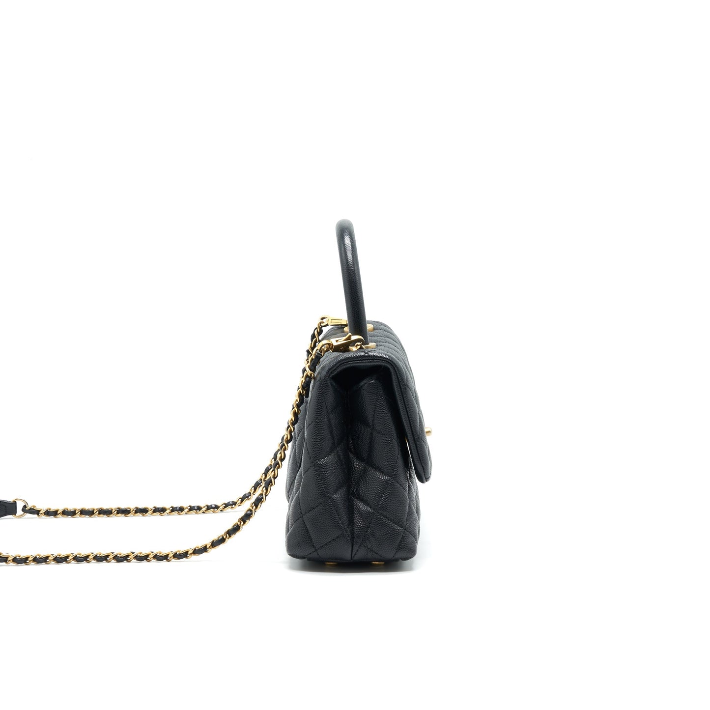 Chanel Caviar Mini Cocohandle Black GHW serial25 Handbag