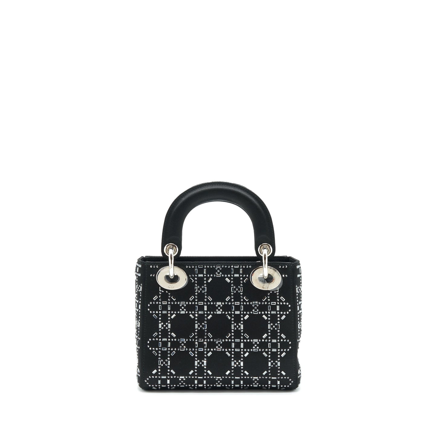 Dior Mini Lady Dior Satin Black With Crystal Black