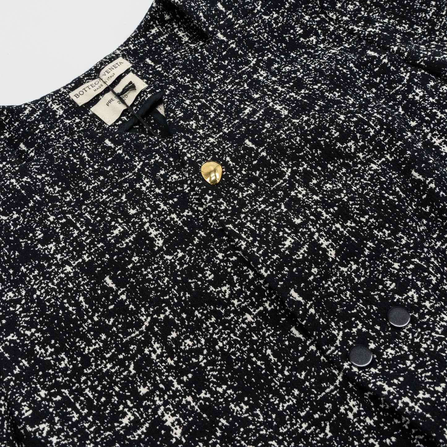 Bottega Veneta size 40 Jacquared Jacket wool / cotton back / white