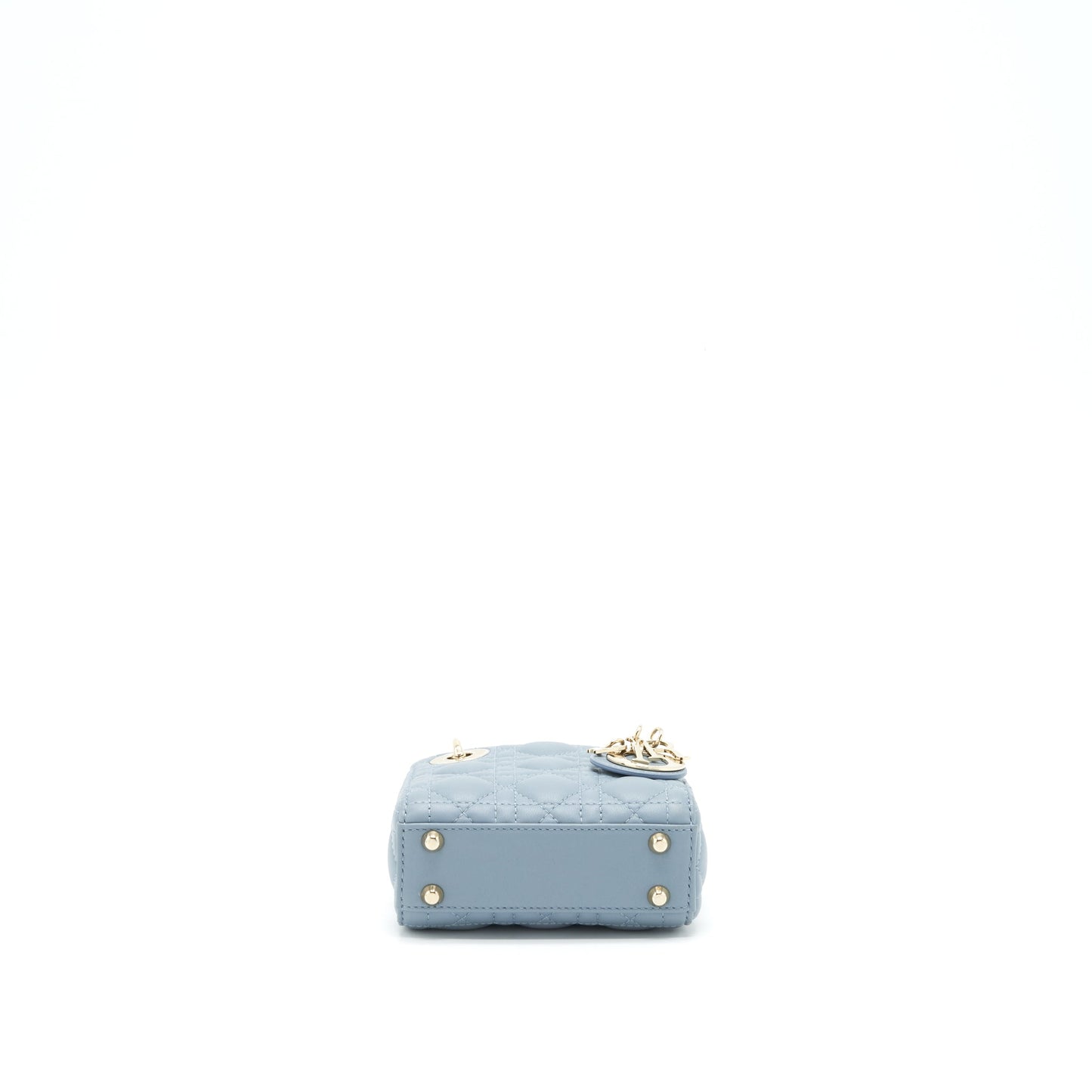 Dior Micro Lady Dior Purse Cannage Lambskin Cloud Blue