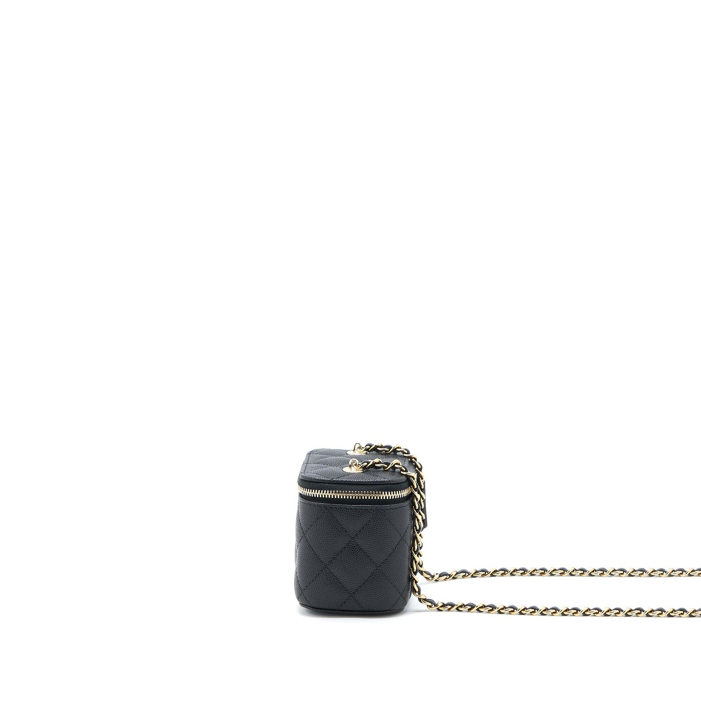 Chanel 23C Mini Vanity with Chain Caviar Black L (Microchip)