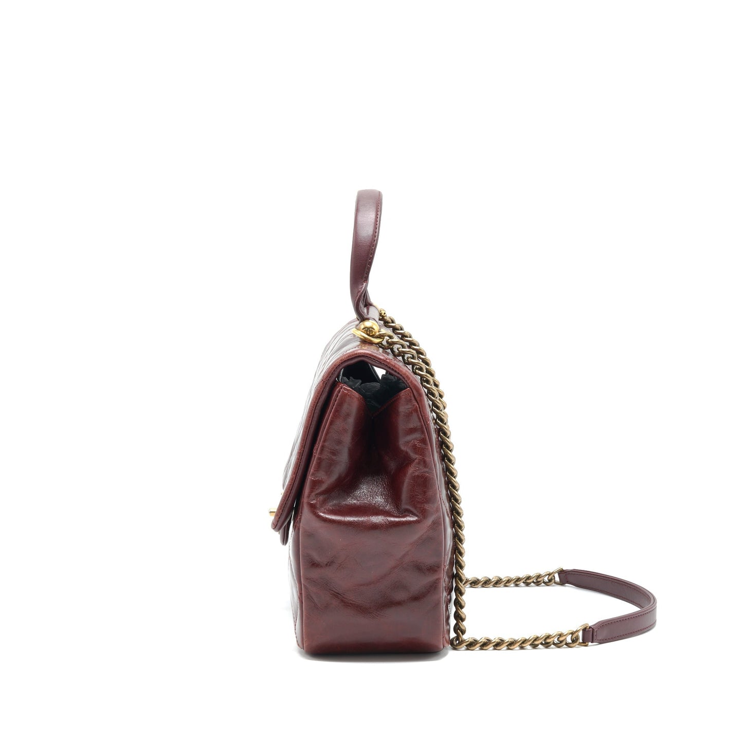 Chanel Quilted Shoulder Flap Bag Lambskin Red