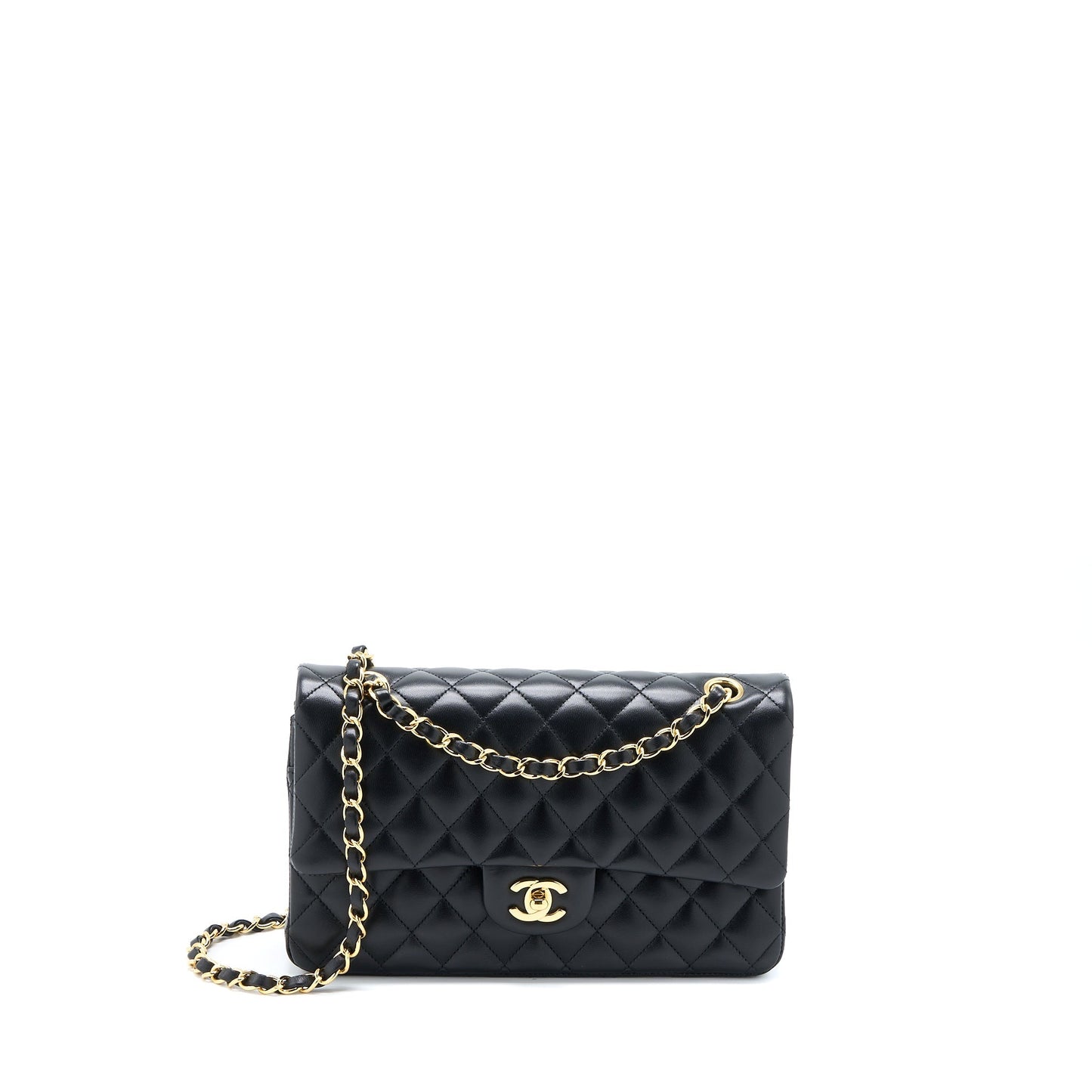 Chanel Medium Classic Double Flap Bag Lambskin Black