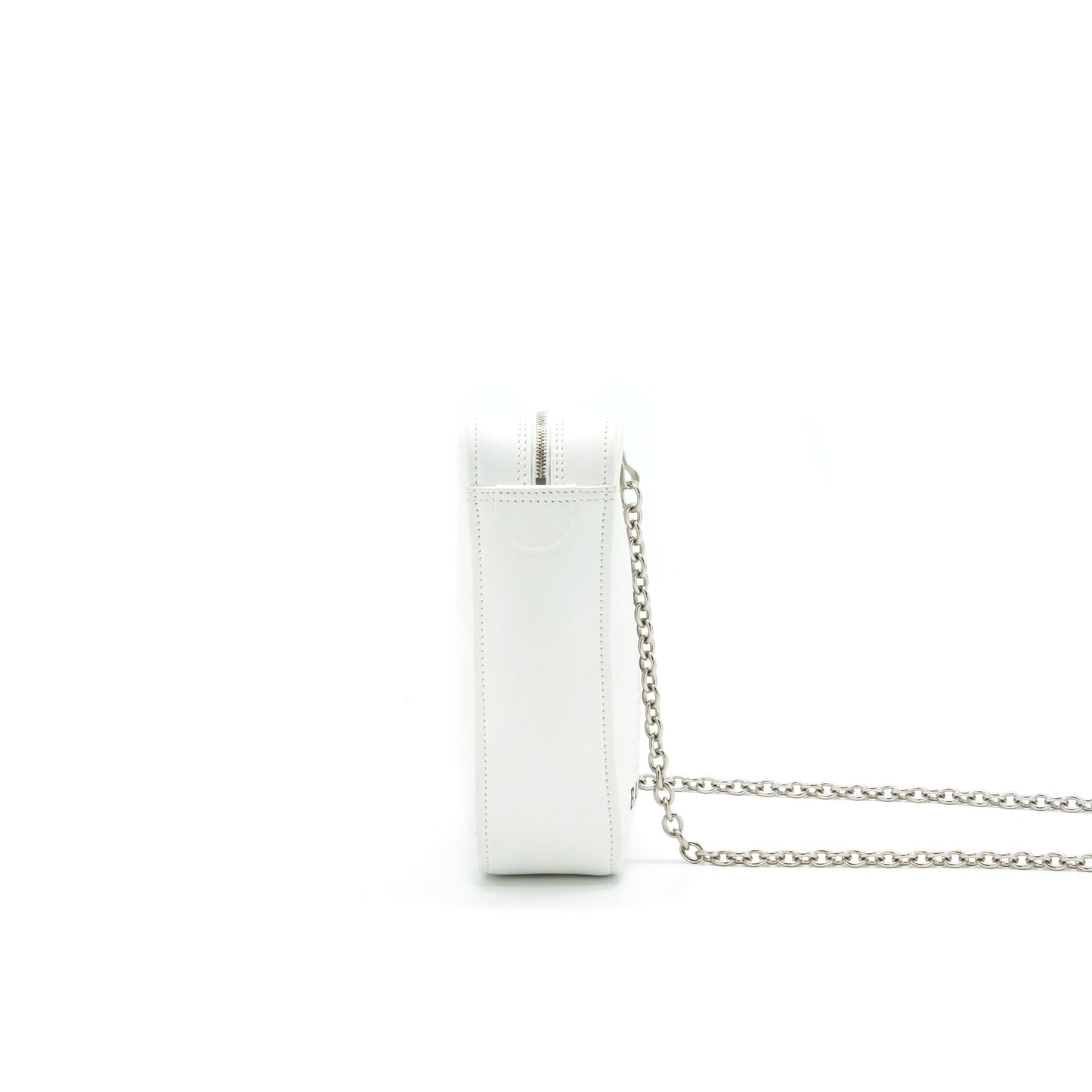 Balenciaga Triangle Mini Chain crossbody Purse White