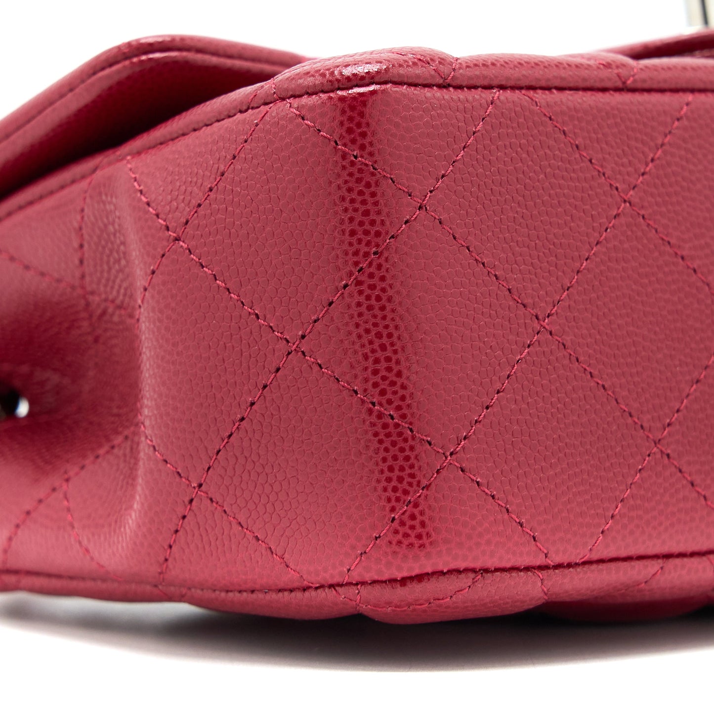 Chanel 18B Classic Mini Rectangular Flap Bag Caviar Dark Pink