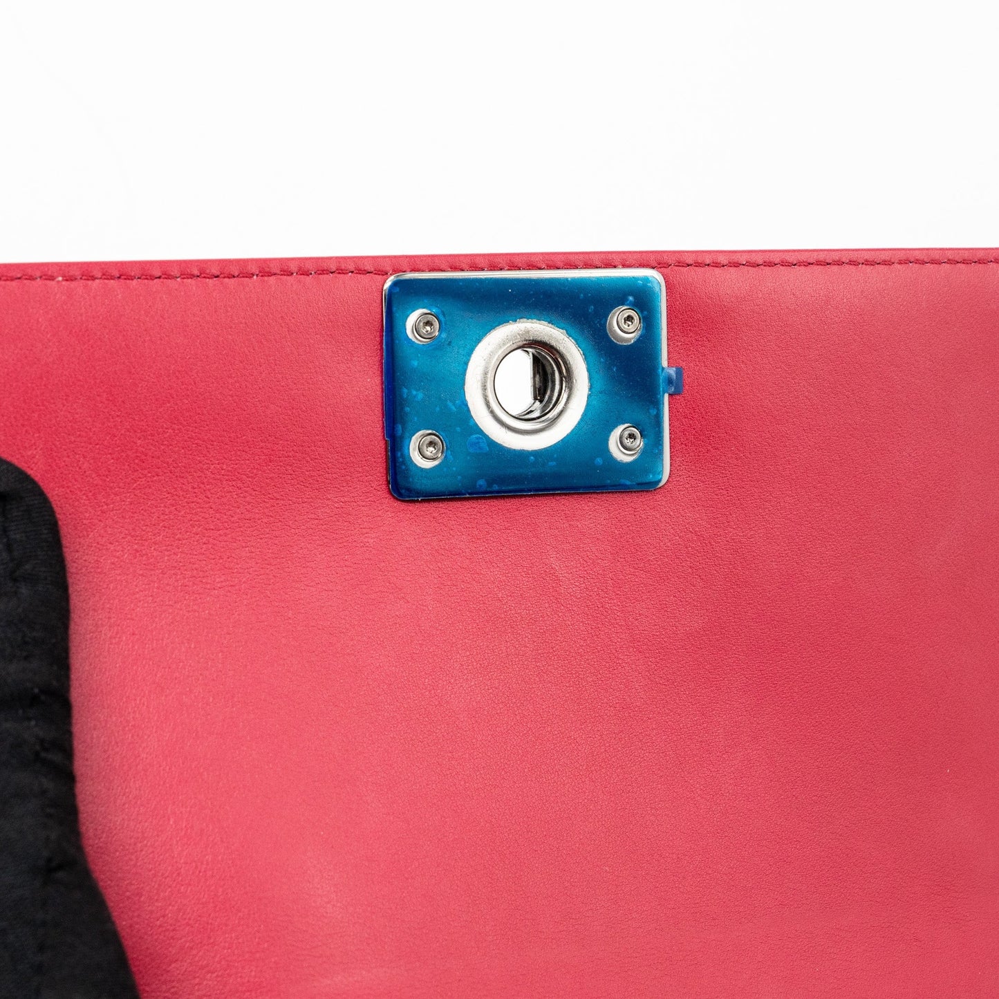 Chanel small boy bag calfskin red