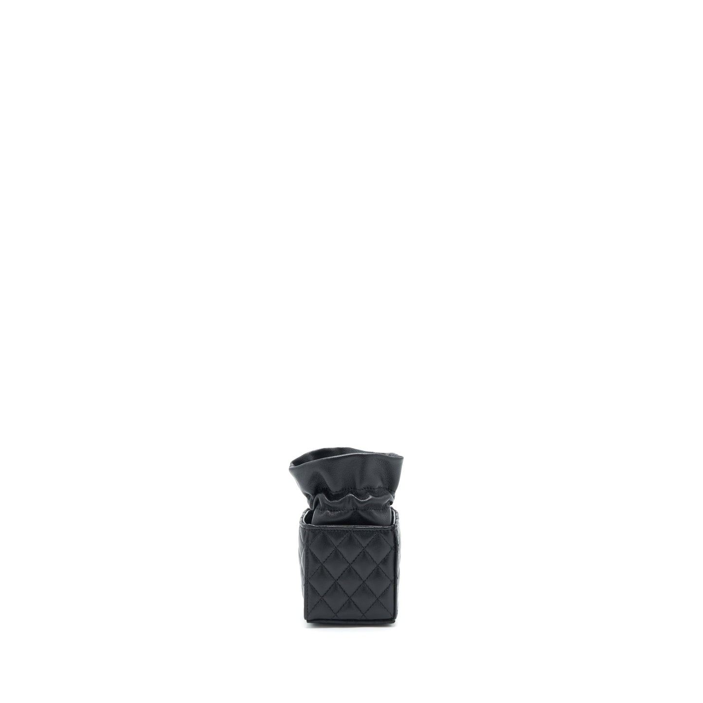 Chanel Mini Vanity Pouch With Chain Lambskin Black