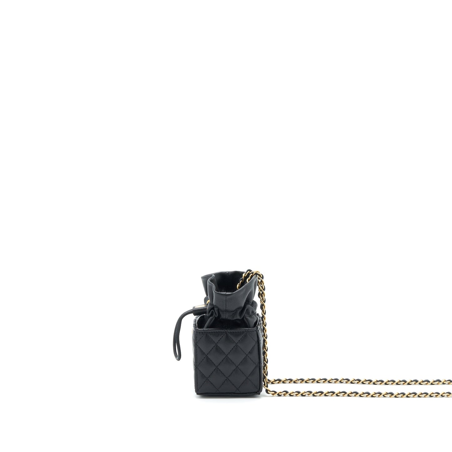 Chanel Mini Vanity Pouch With Chain Lambskin Black
