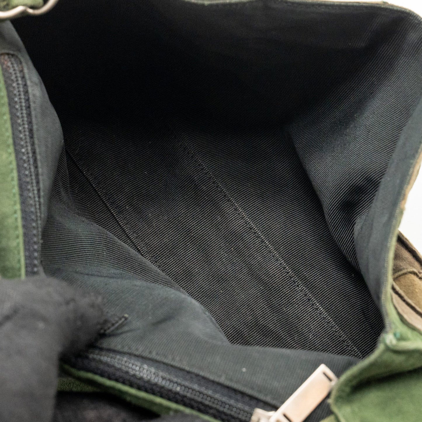 Chanel 2.55 Patchwork Single Flap Bag Suede Dark Green