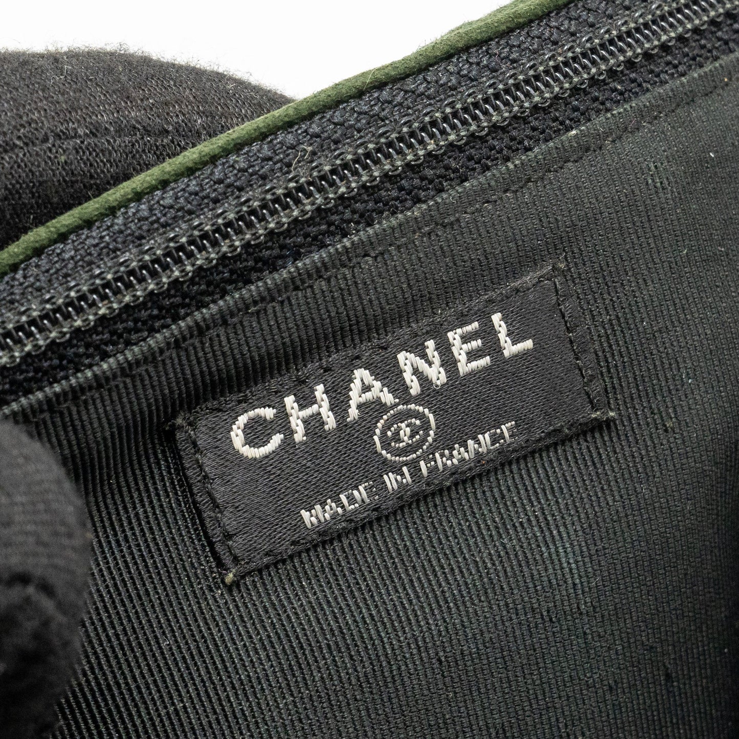 Chanel 2.55 Patchwork Single Flap Bag Suede Dark Green