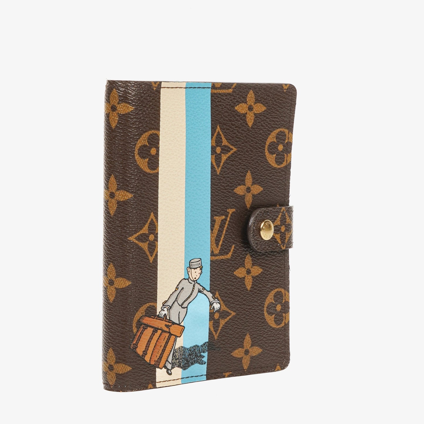 Louis Vuitton Limited Edition Blue/White Monogram Canvas Groom Ring Agenda