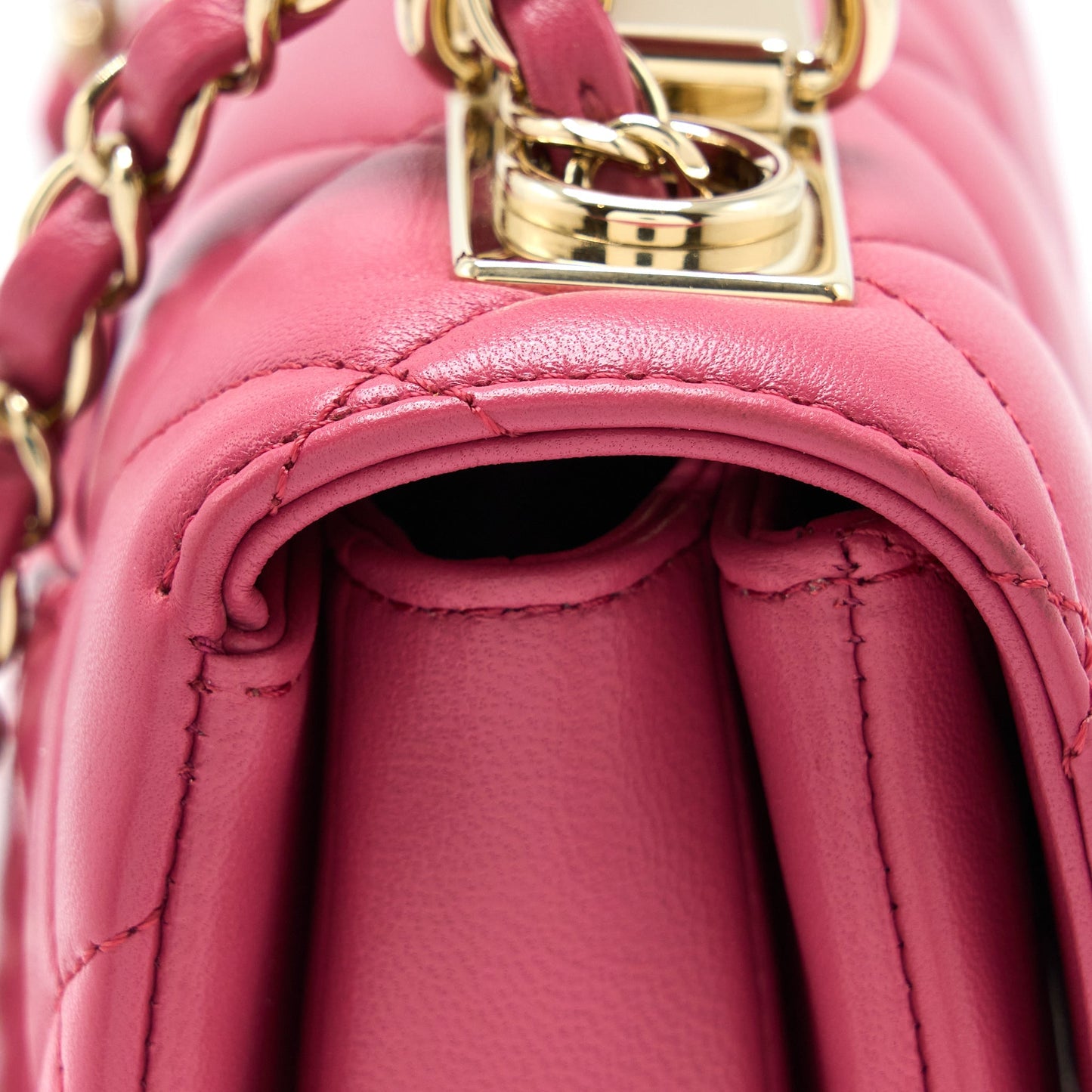 Chanel Top handle Trendy CC Flap Bag Lambskin Pink L