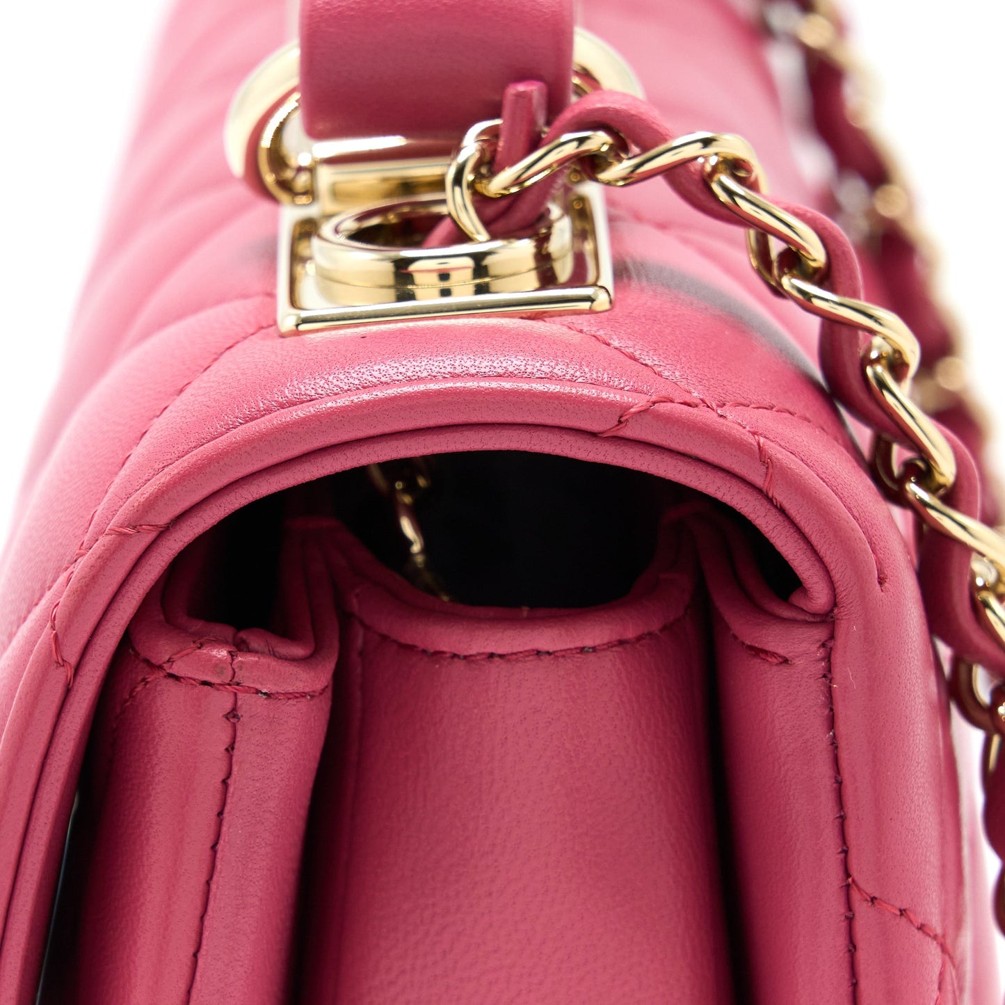 Chanel Top handle Trendy CC Flap Bag Lambskin Pink L
