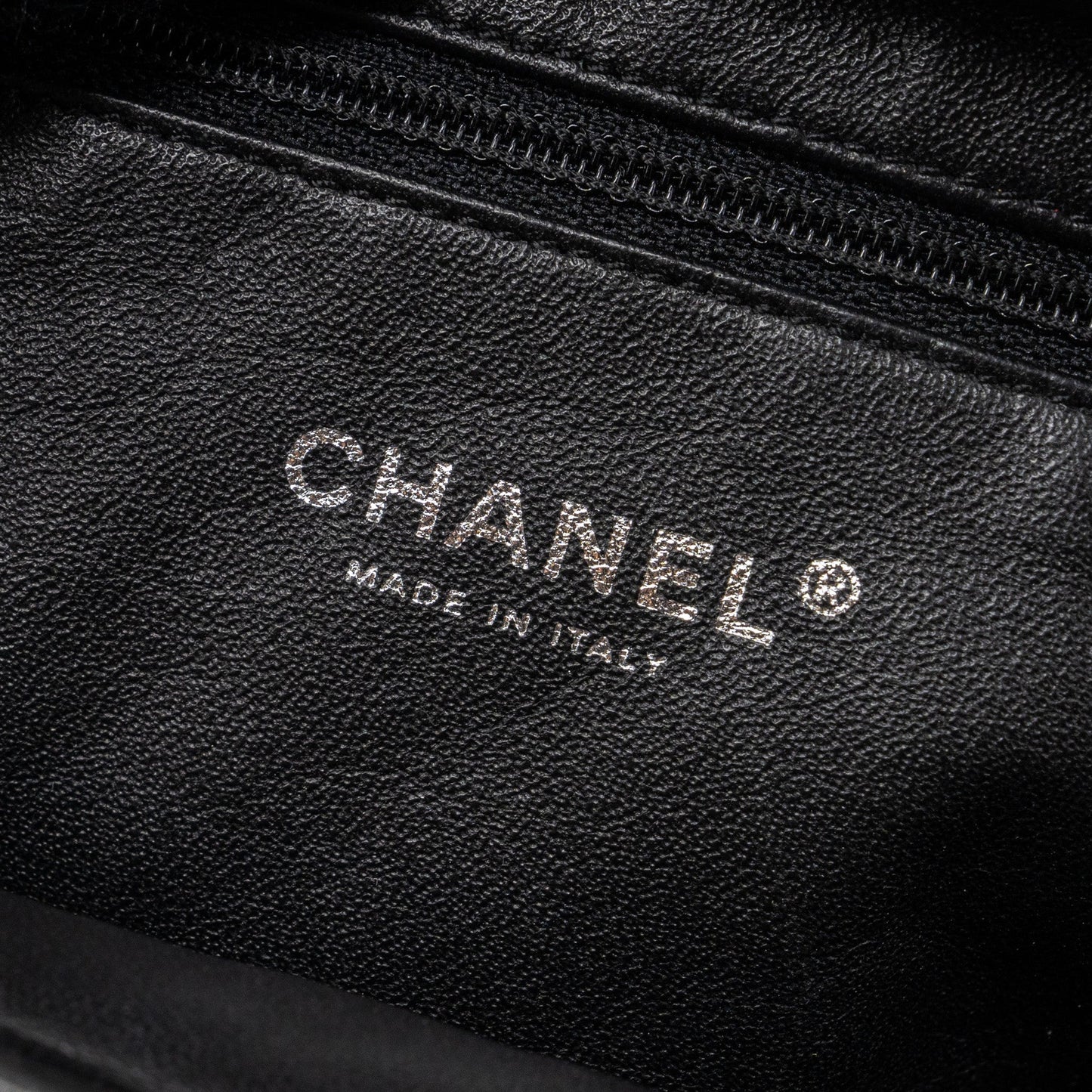 Chanel timeless kiss lock clutch evening bag lambskin Black