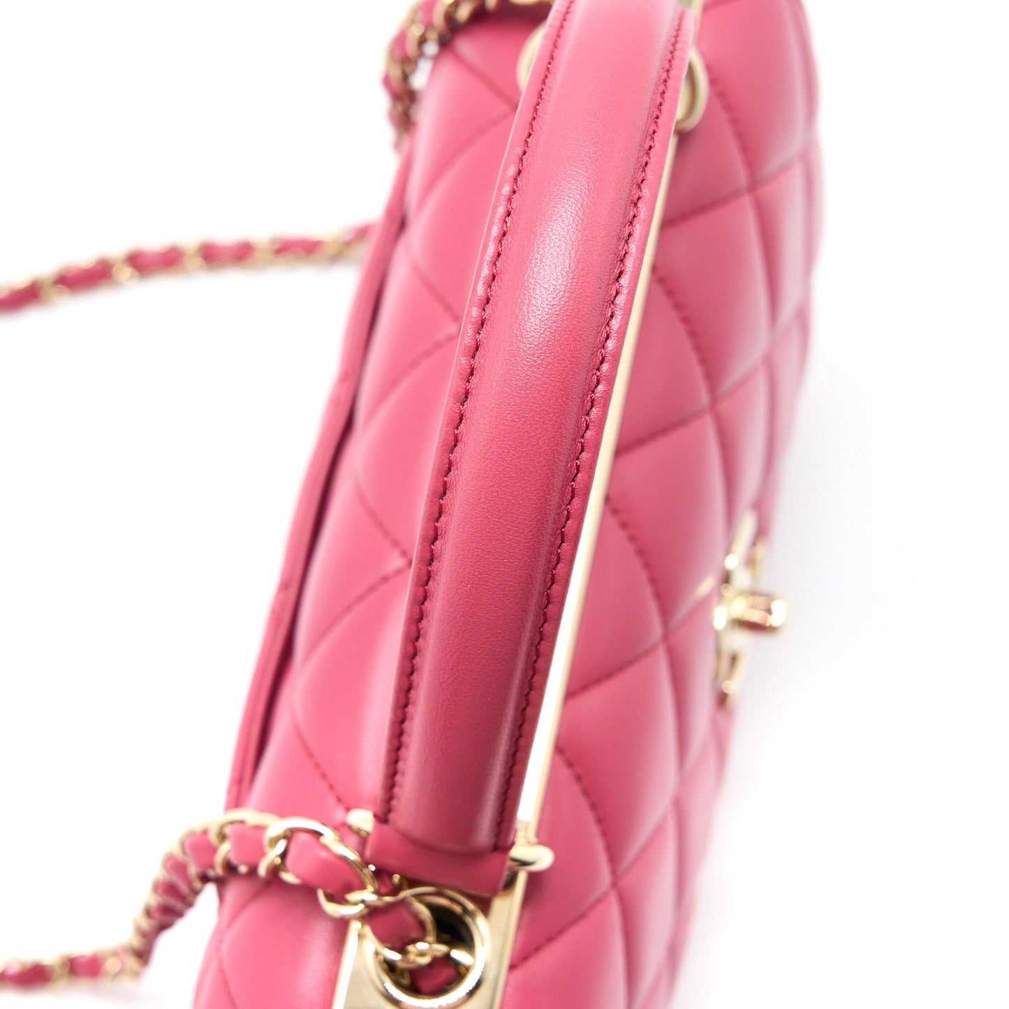 Chanel Top handle Trendy CC Flap Bag Lambskin Pink L