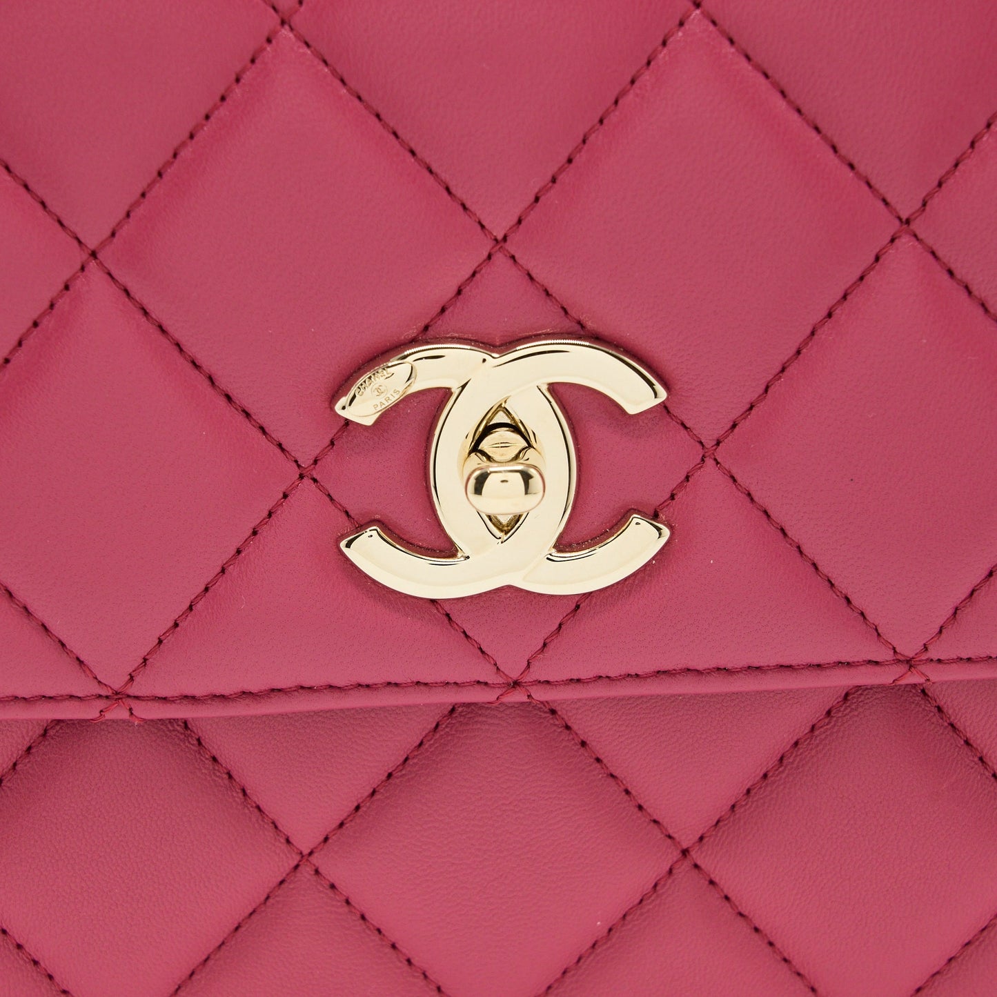 Chanel Top handle Trendy CC Flap Bag Lambskin Pink L