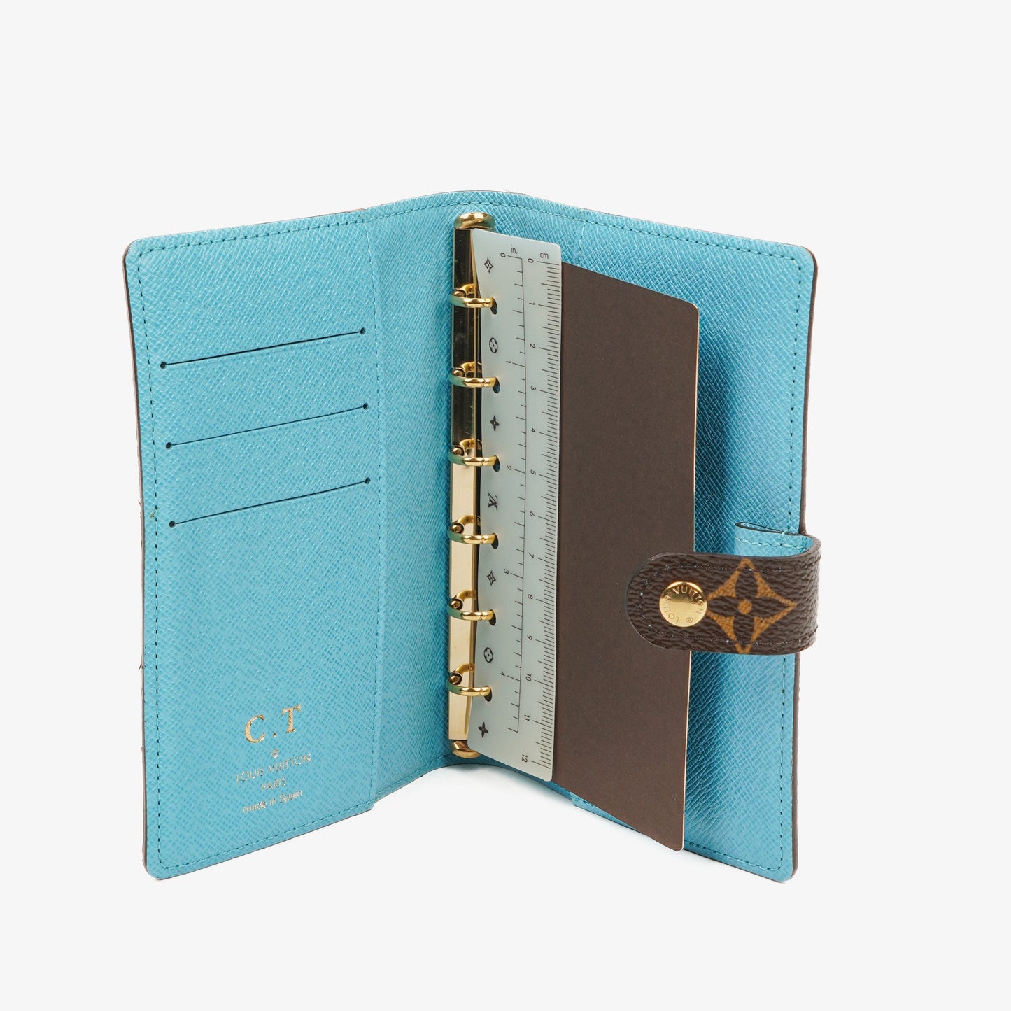 Louis Vuitton Limited Edition Blue/White Monogram Canvas Groom Ring Agenda