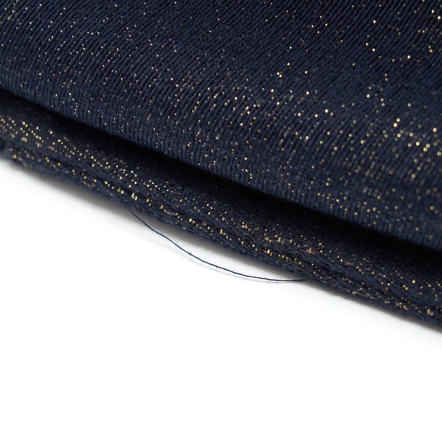 Chanel Deauville Tote Bag Denim Dark Blue/Gold