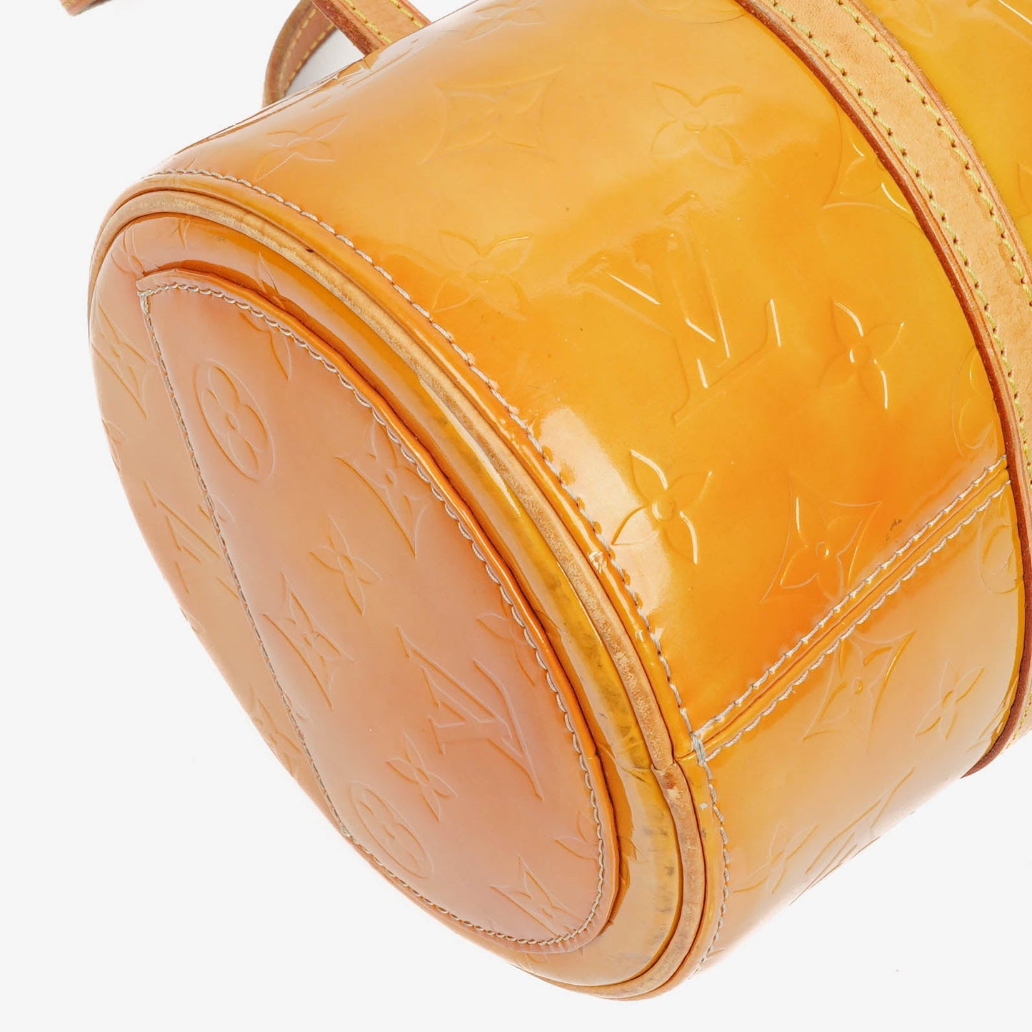 Louis Vuitton Yellow Papillon 30 Bedford Monogram Vernis Leather Bag