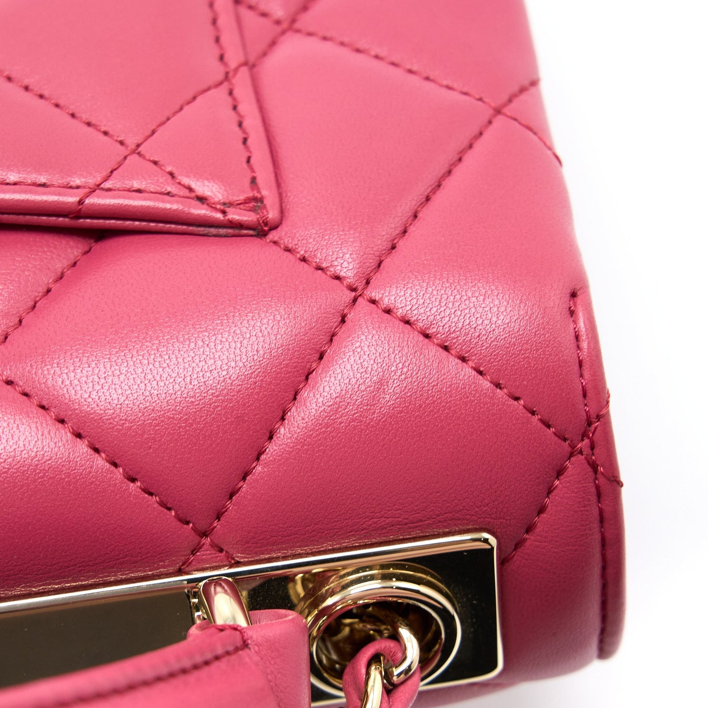 Chanel Top handle Trendy CC Flap Bag Lambskin Pink L