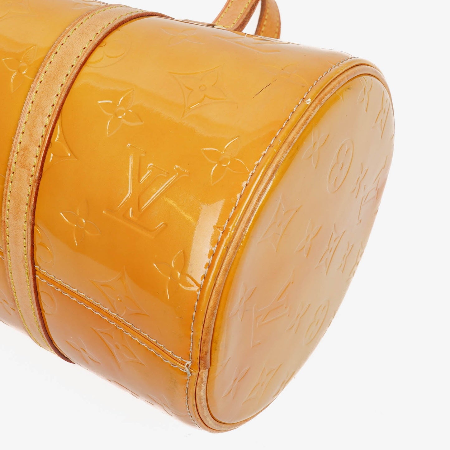 Louis Vuitton Yellow Papillon 30 Bedford Monogram Vernis Leather Bag