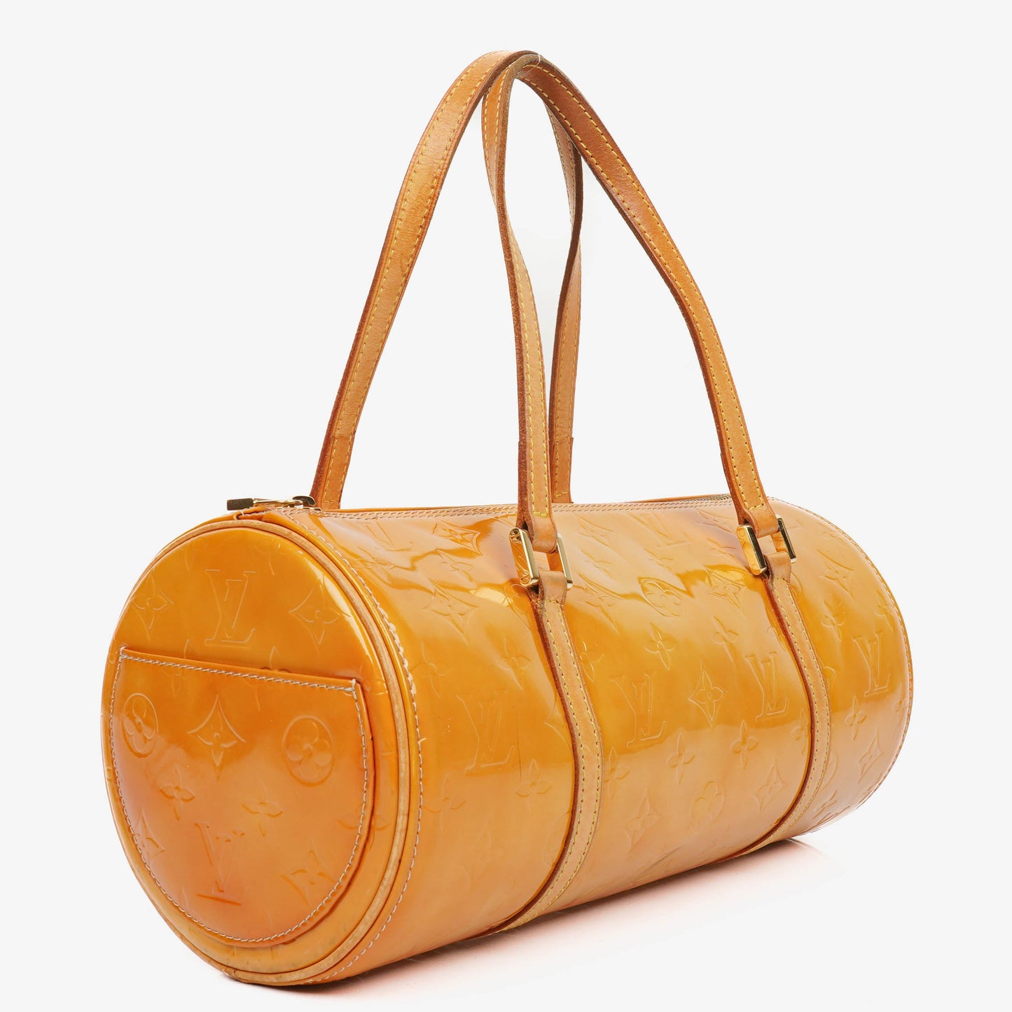 Louis Vuitton Yellow Papillon 30 Bedford Monogram Vernis Leather Bag
