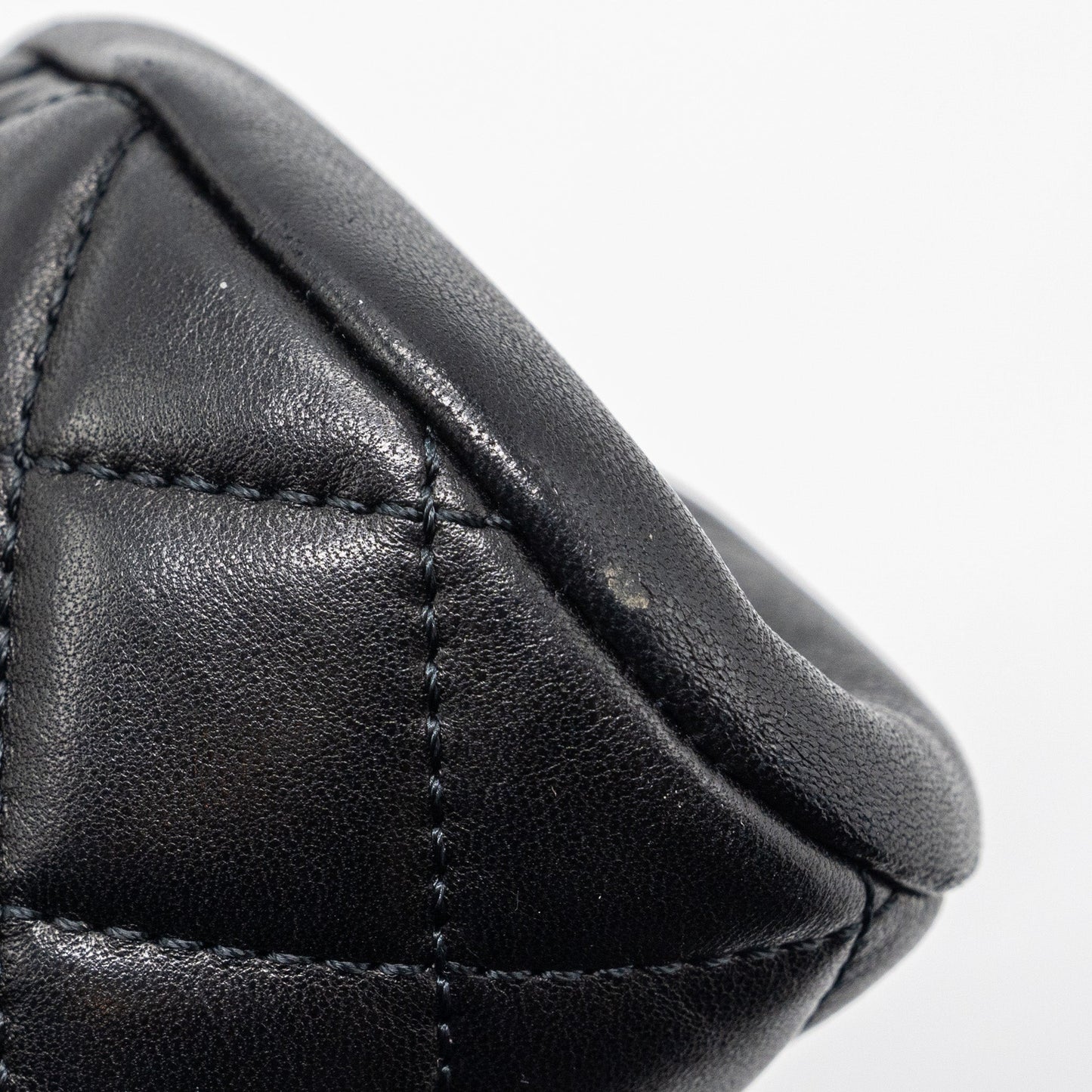 Chanel timeless kiss lock clutch evening bag lambskin Black