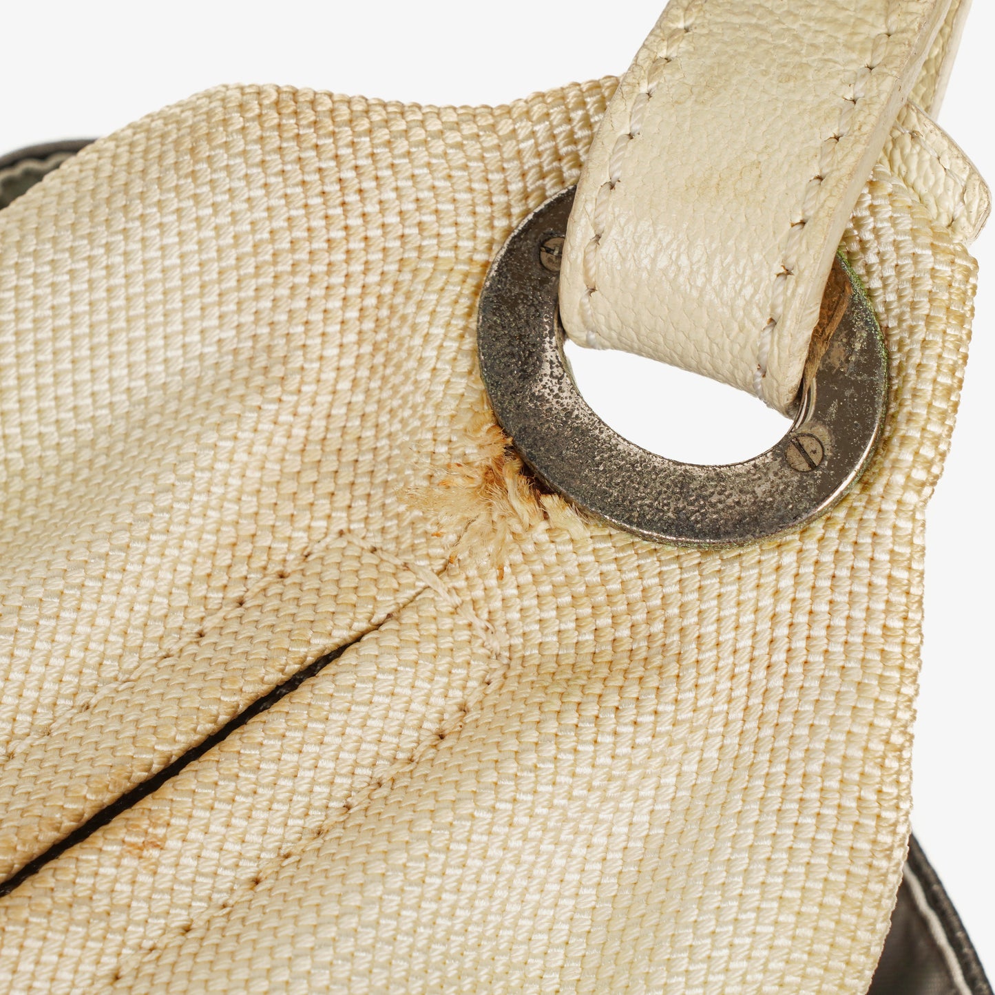 Chanel Paris-Biarritz Silver and Cream Hobo Bag