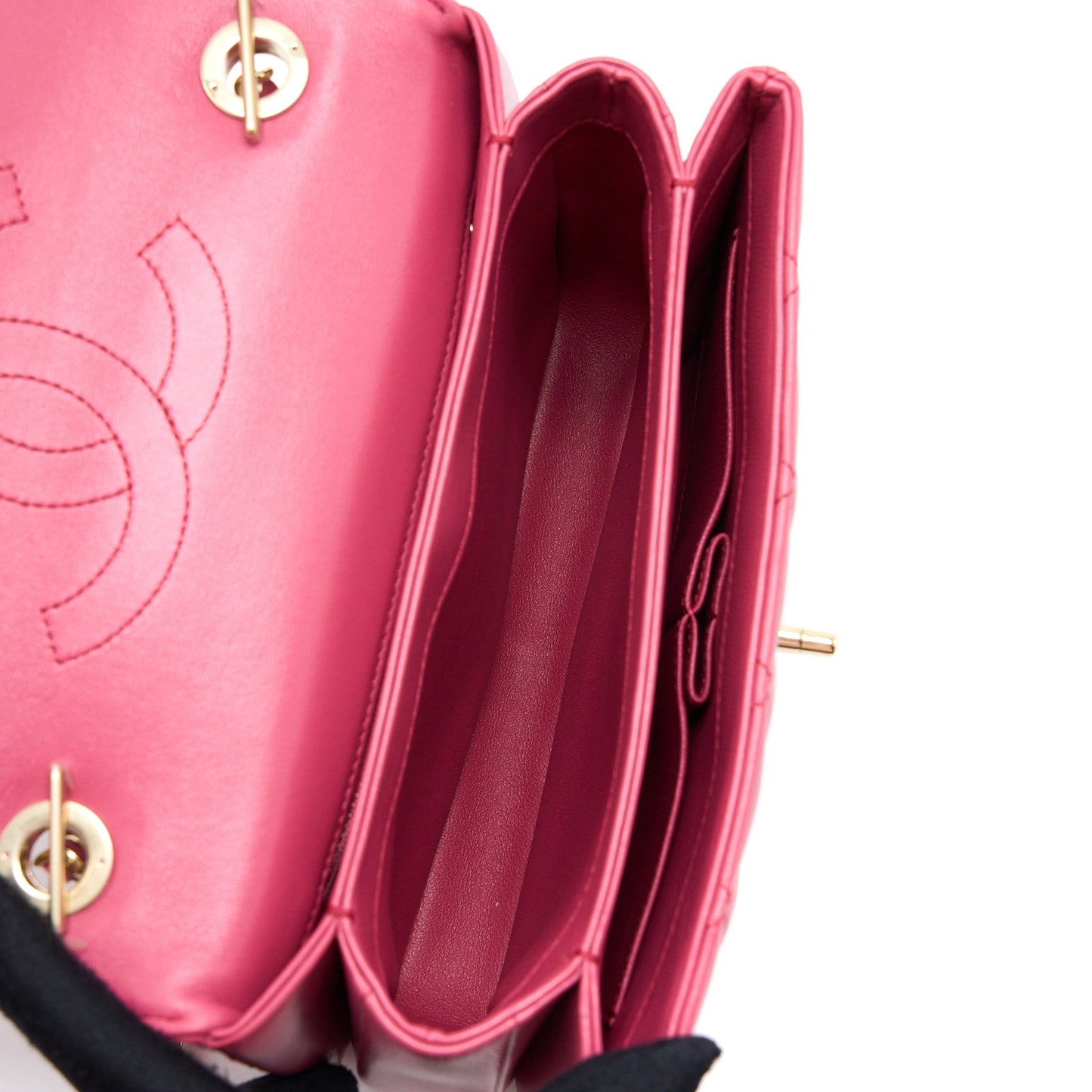 Chanel Top handle Trendy CC Flap Bag Lambskin Pink L