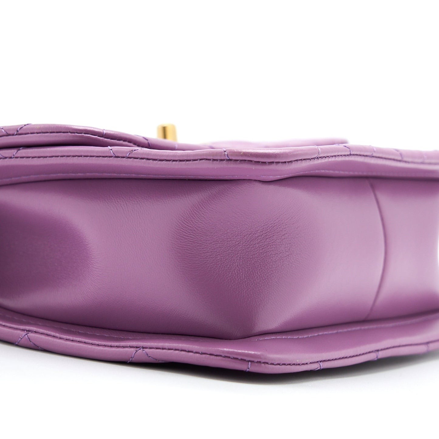 Chanel Square Flap Bag Lambskin Light Purple Brushed