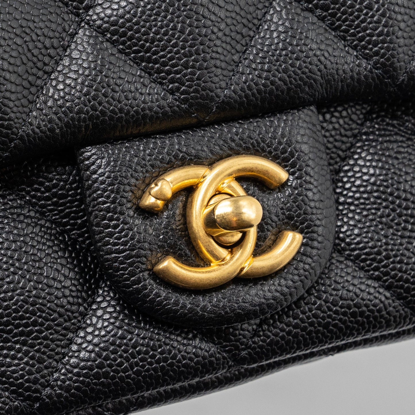 Chanel 23p Mini Coco Love Flap Bag Caviar Black (Microchip)