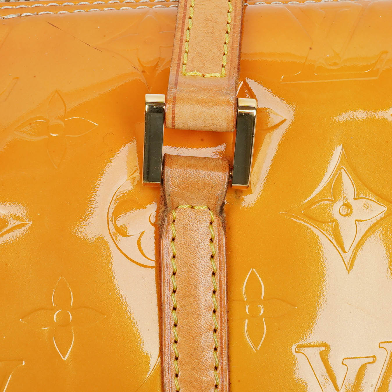 Louis Vuitton Yellow Papillon 30 Bedford Monogram Vernis Leather Bag