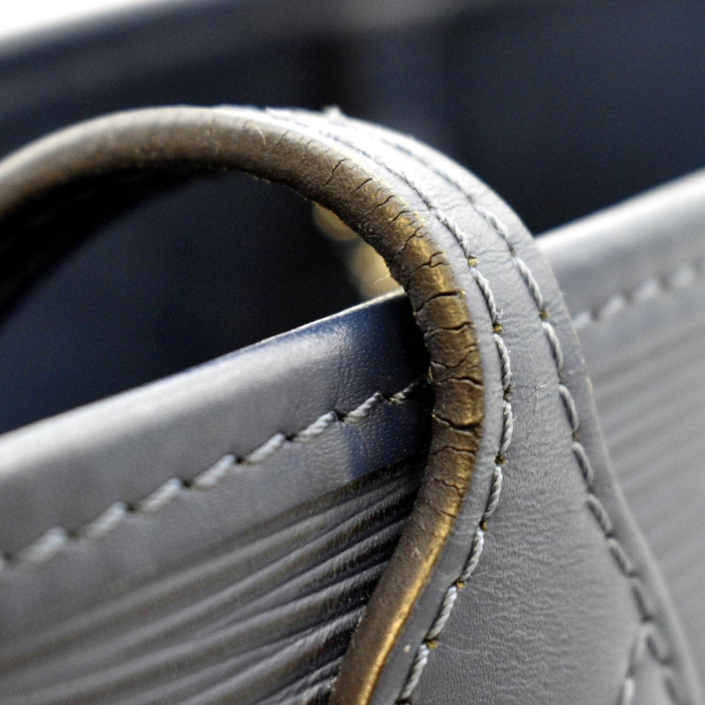 LOUIS VUITTON Neverfull MM Epi Leather Tote Shoulder Bag Blue