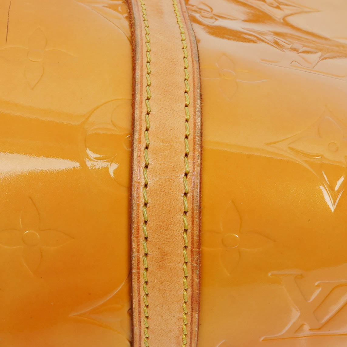Louis Vuitton Yellow Papillon 30 Bedford Monogram Vernis Leather Bag