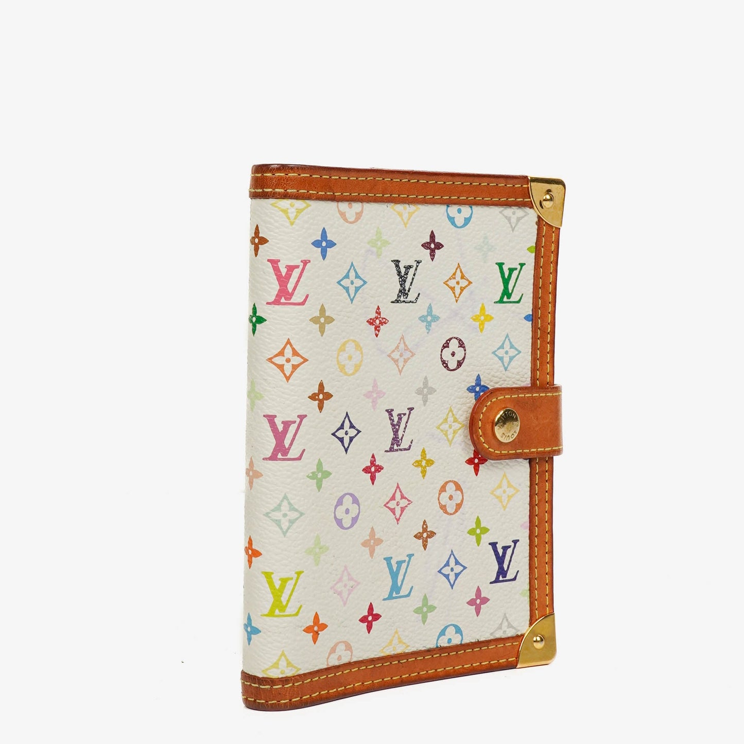 Louis Vuitton x Takashi Murakami White Monogram Multicolore Small Agenda/Notebook Cover