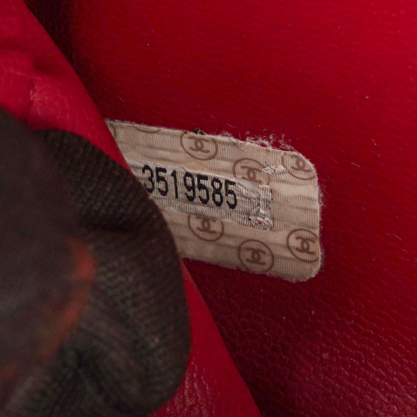 Chanel Red Leather Vanity Case